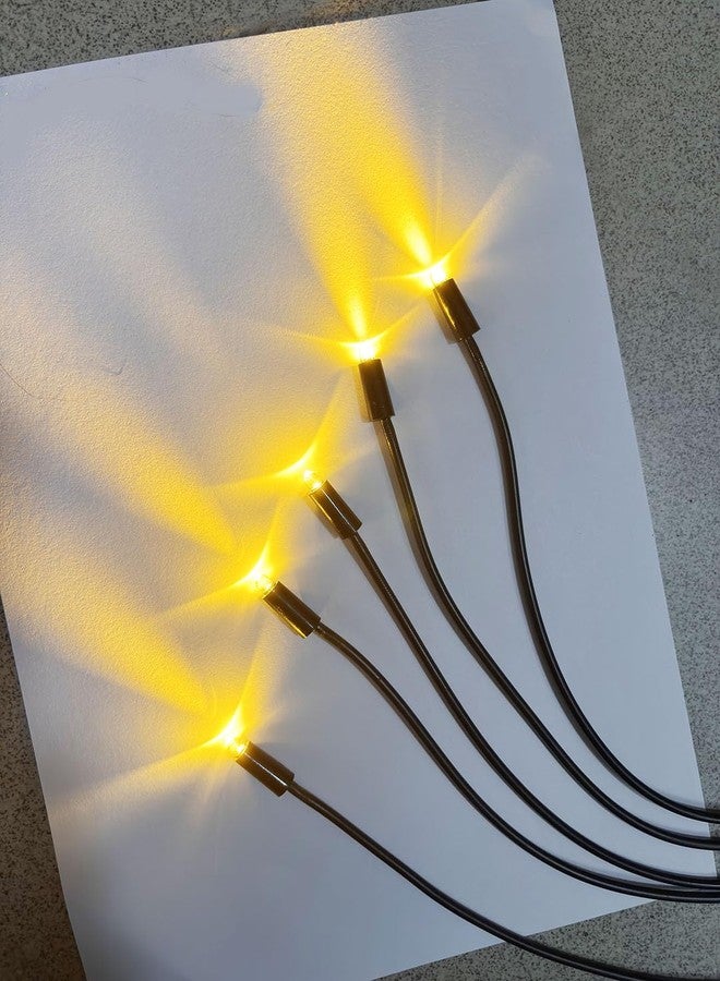 MEMEOKON 12V Tabletop Fountain Indoor Outdoor Pond 1 to 5 LED-Lights Underwater Feature for Modern Home Table Desk Office Patio DIY Replacement with Adapter US (Warm Lights) - Image 1